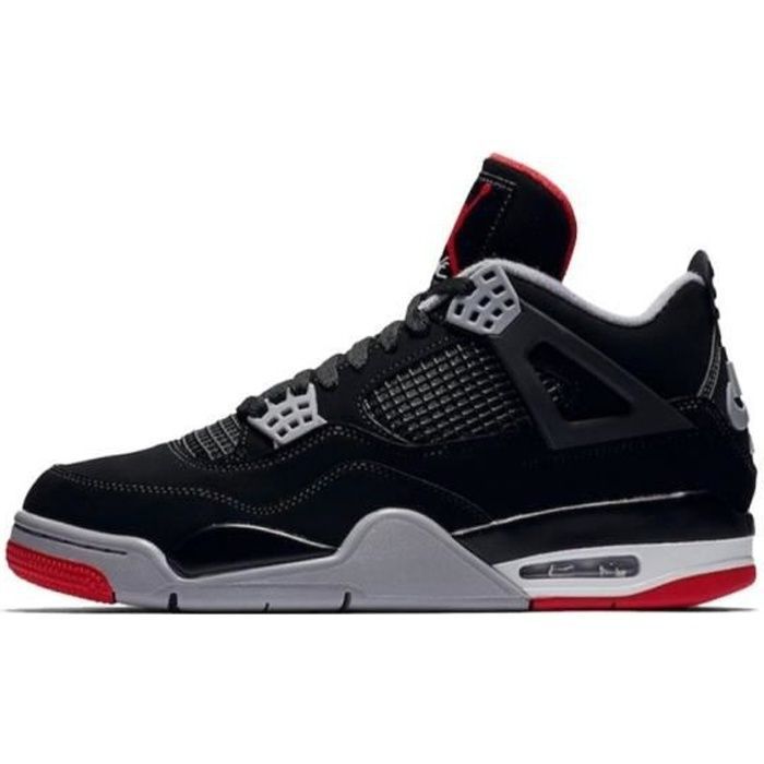 Baskets Airs JordanX 4 Retro SOMEETPRO Mixte Noir et Blanc