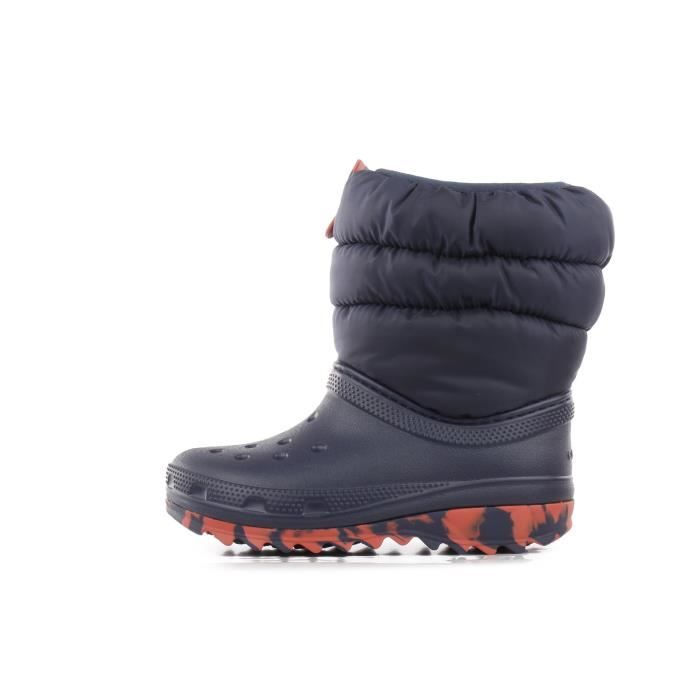 Bottes enfant Crocs Classic Neo Puff Bleu Jibbitz Doublure duvetee Semelle crantee