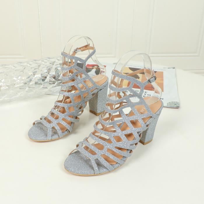 Chaussure argentée femme pas cher clearance
