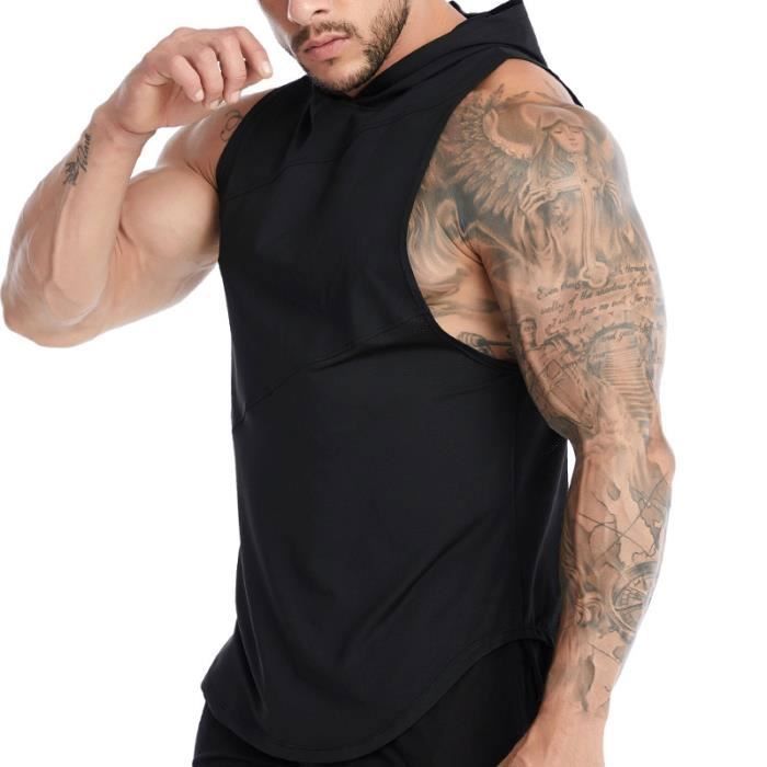 Débardeur De Sport Homme Sans Manches - Imprimé Géométrique, Respirant, Pour Gym Et Fitness