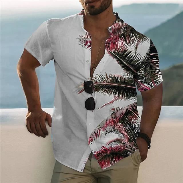 Chemise Hawaïenne Homme Third Coast Manches Courtes Taille L - Bleu Et Vert Tropical