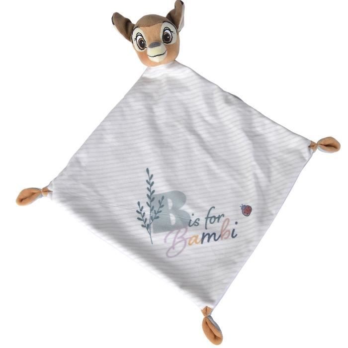 Doudou Disney Plat Bambi Le Faon 20 x 20 cm Doudou Enfant Avec mouchoir Cadeau naissance