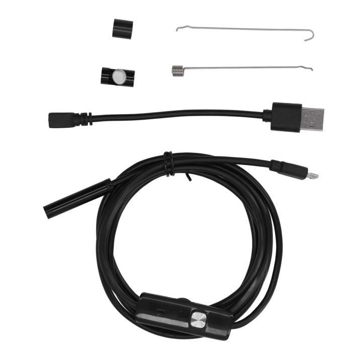 Caméra Endoscope USB 1.3MP 6 LED Réglables – Inspection Tuyaux, Voiture, Plomberie 1M IP67