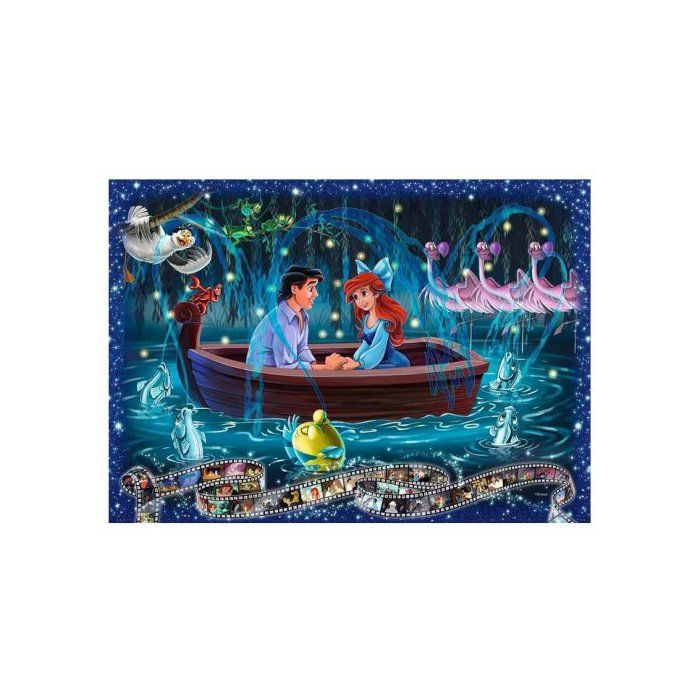 Puzzle Disney Ariel Petite sirene 1000 pieces Balade romantique en barque - Edition Collector Adulte - Set
