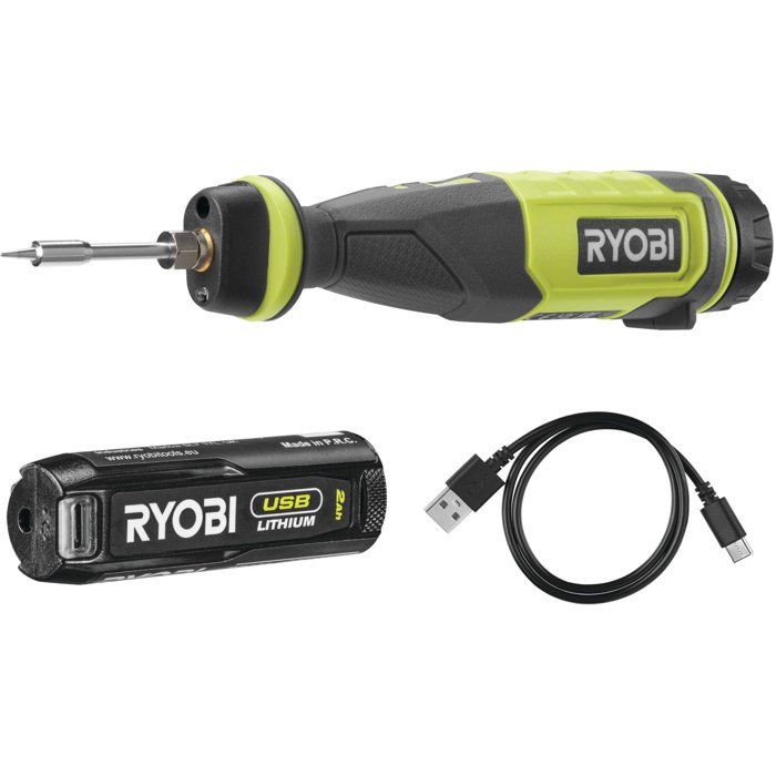 Ryobi Fer à souder 4V USB Lithium - batterie 2Ah + chargeur - RSI4-120G
