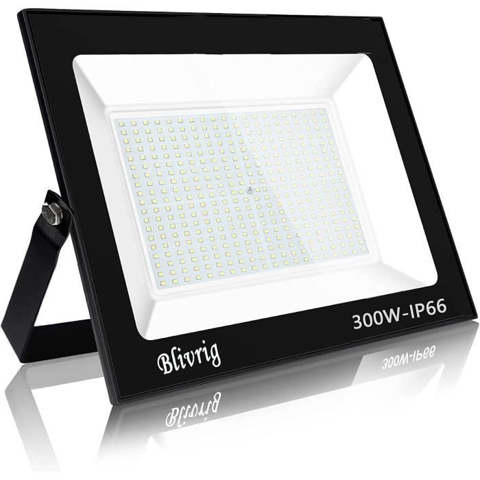 Projecteur LED Extérieur 300W Ultra Puissant 30000LM - IP66 Étanche, Équivalent 1800W, 5000K Lumière Du Jour, Réglable 180°/330° Pour Jardin, Garage & Grange