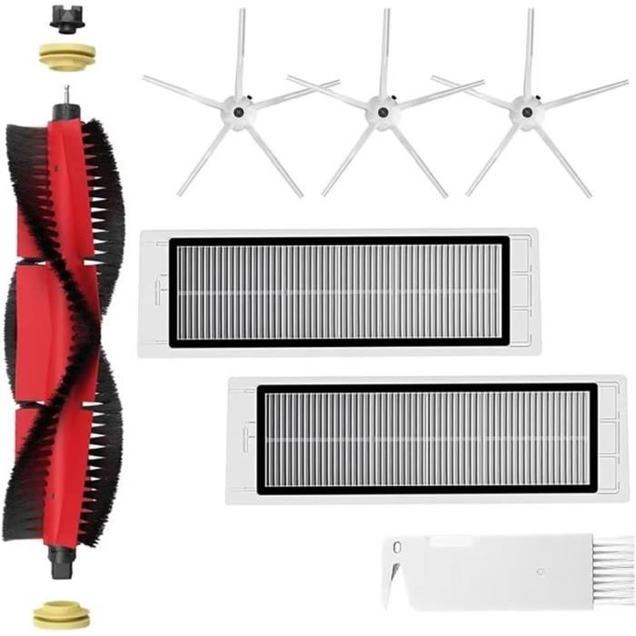 Kit Manutenzione Robot Parti Di Ricambio Kit Per Xiaomi Roborock S6 S5 MAX S6 MaxV S6 Pure S60 S50 Aspirapolvere, 2 Spazzola Principale, 4 Panno Mocio, 4 Filtri, 6 Spazzola Laterale, 2