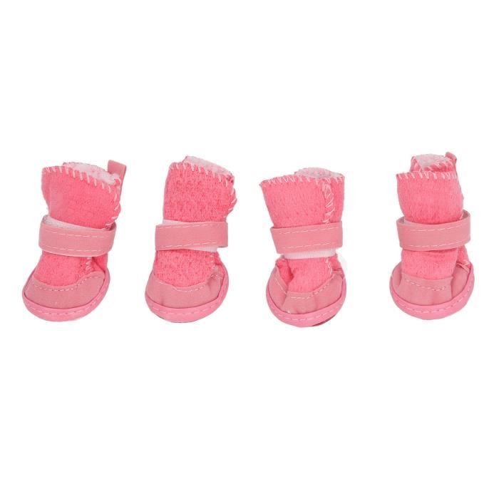 Comparer les prix de Chaussures pour Chien - SHIPENOPHY - Modèle Antidérapantes - Réglables - 4pcs - Rose