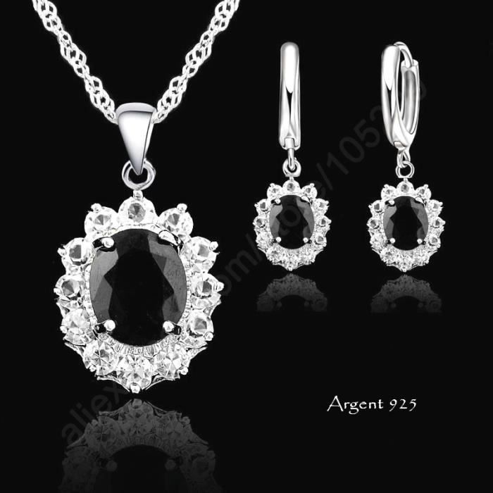 Parure Bijoux Argent 925 Zircon Cubique Zolkamery - Collier & Boucles D'Oreilles Forme Tordue | Hypoallergénique