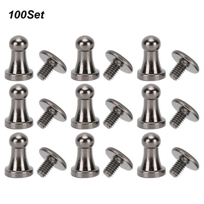 Rivets Tête Ronde Laiton 12x7 Mm – Pour Sacs à Main, Cuir, Artisanat – Lot De Clous Solides – Neuf