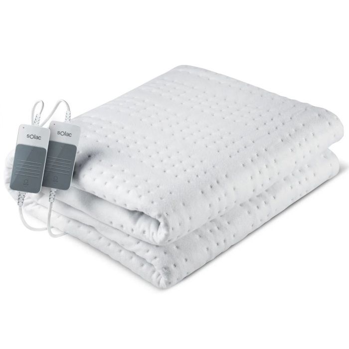 Couverture électrique - Solac - CT8627 - 120 W - 150 x 140 cm - Blanc