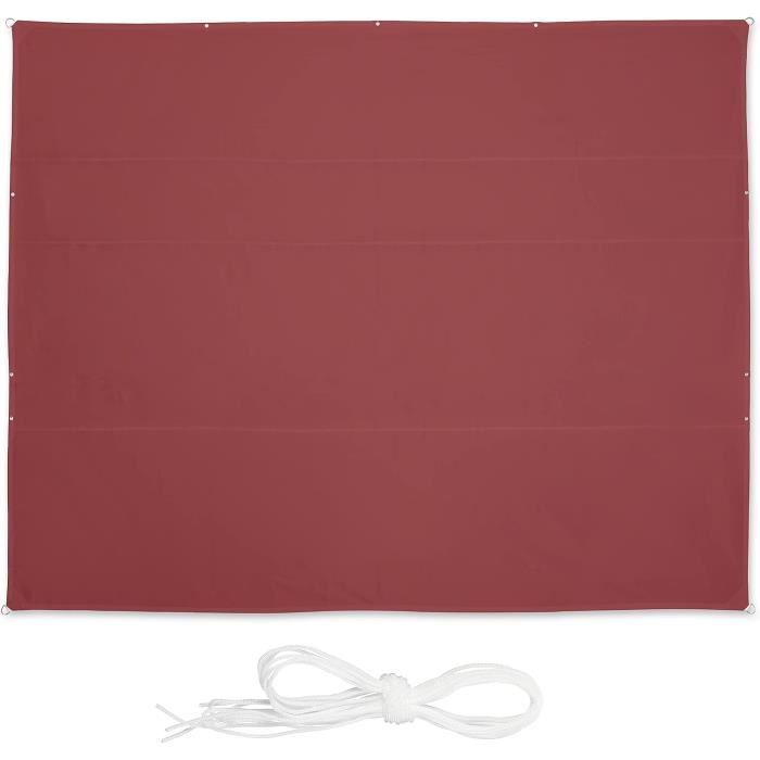Voile Brise-vue Balcon Voile D'ombrage Rectangle 3,5x4,5m - Protection UV Et Imperméable Pour Terrasse Ou Balcon Mat Pour Voile D'ombrage