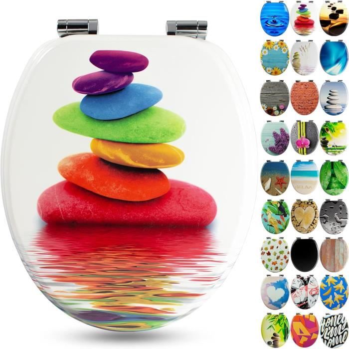 Hibbent Abattant WC Rond De Qualité Supérieure Avec Housse (ovale) à