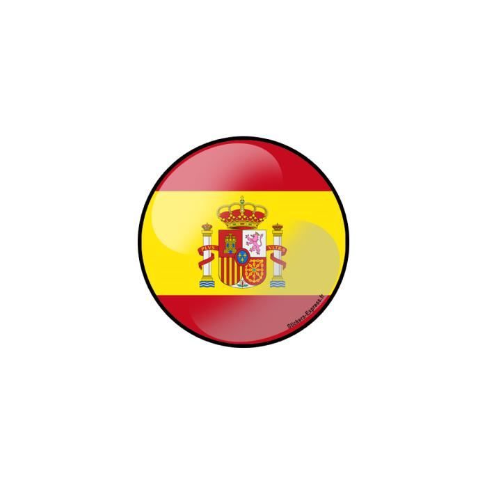 Halve cirkel Vouwen Controverse Autocollants : drapeau Espagnol (15 cm de diamétre) - Cdiscount Maison