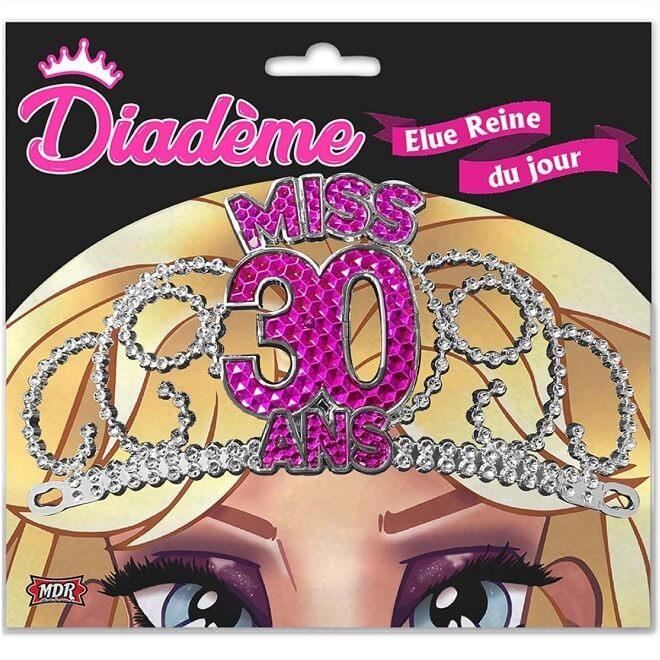 Cadeau Pour Fete Anniversaire Avec Diademe 30 Ans Rose Fuchsia X1 Ref Dm03f Cdiscount Jeux Jouets