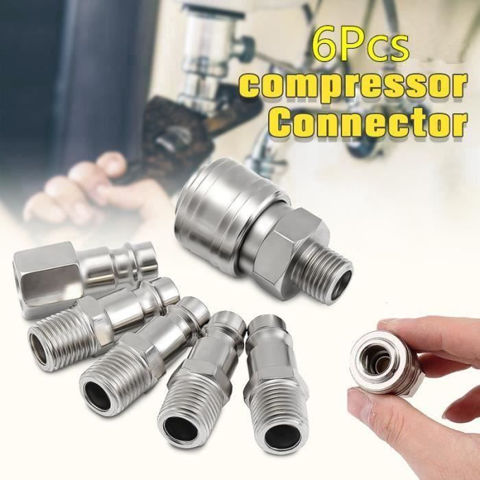 sourcing map Coupleur Rapide 1//2 Po Set adaptat Nettoyeur Haute Pression Air Tube Raccord