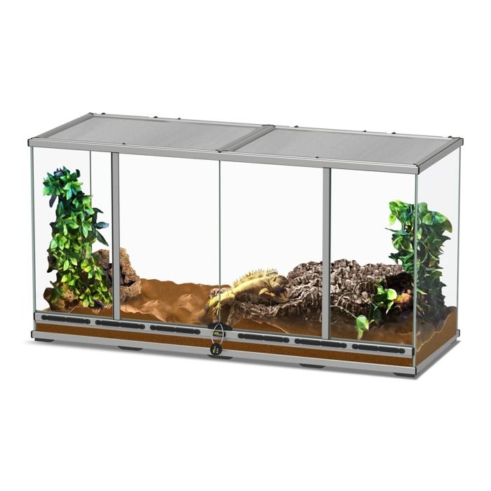 Terrarium reptile TERRATLANTIS 118x45x60 Verre Gris Caméléon
