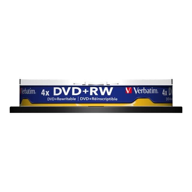 Verbatim 10 x DVD+RW 4.7 Go 120 minutes 4x spindle - vue 2
