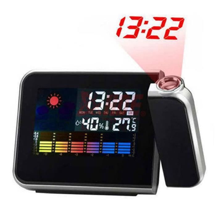 LCD numérique DEL projecteur Projection Snooze réveil parlant températures