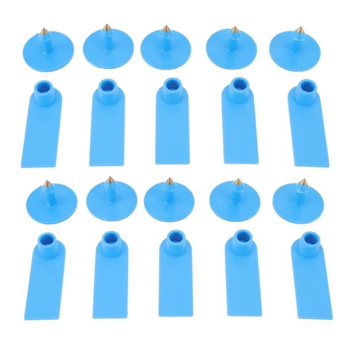 Meilleurs prix pour Vvikizy 100Pcs Etiquetteur Professionnel Bétail Vierge Étiquette Oreille pour Porcs Vaches Chevaux Moutons Bleu