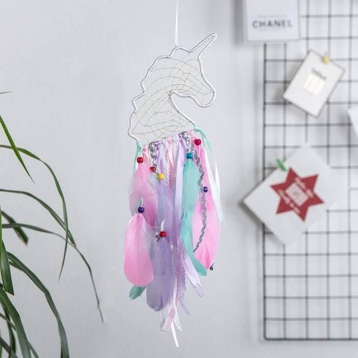 D7433 Carillons Eoliens Attrape Reves Decoration Nordique Decoration Pour Chambre De Bebe Chambre De Fille Decoration Murale Cdiscount Maison