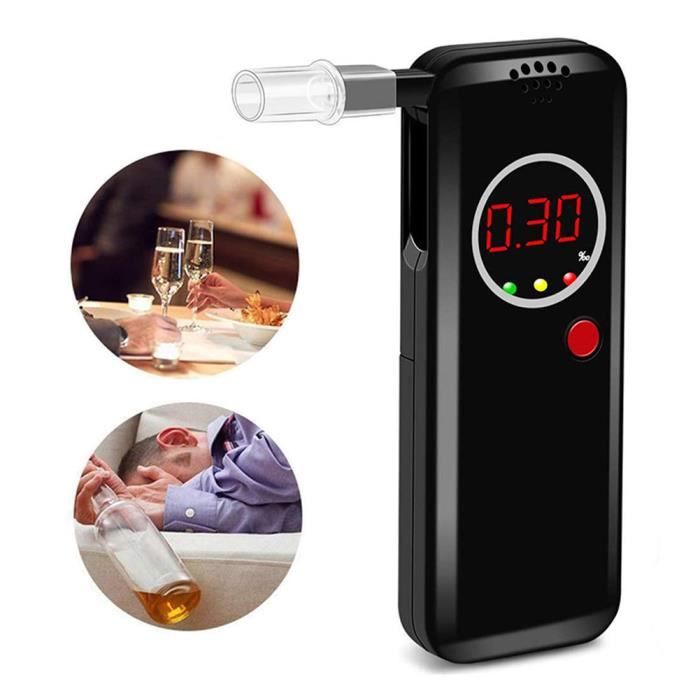 Éthylotest Électronique Avec Écran LED - Capteur Semi-conducteur - 20 Embouts - Portable Et Simple