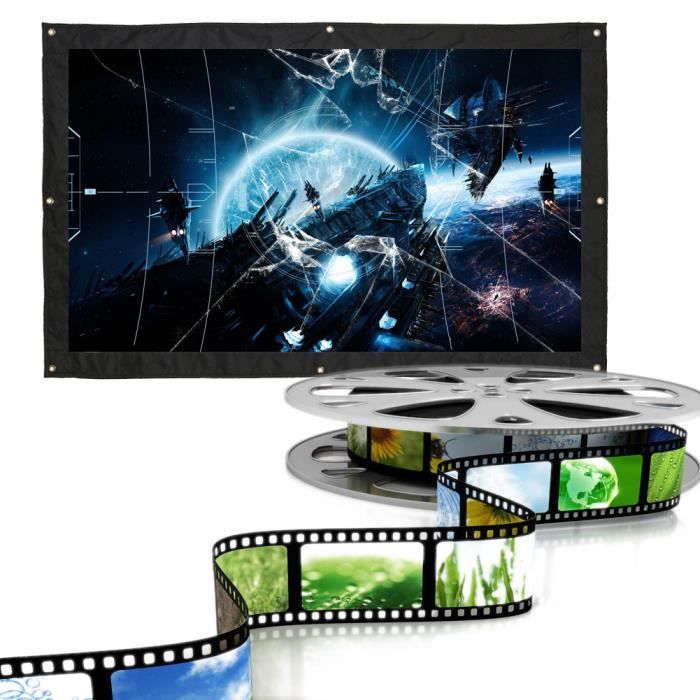 Écran de projecteur 120" Écran de Vidéo Projecteur Toile de