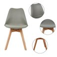 Lot de 4 chaises scandinave gris avec coussin Fasiker - DINGXIANG - HAUTE QUALITÉ - Ergonomie-1