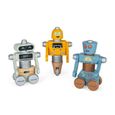 Jeu de Construction en Bois - JANOD - Robots Brico'kids - Jaune - Mixte - 3 ans-1