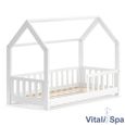 Lit enfant VitaliSpa Wiki, lit cabane, lit aire de jeux, 80 x 160 cm, sommier à lattes, barrière anti-chute-1