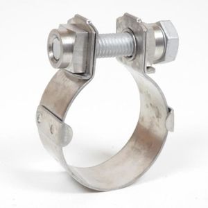 Lot De 2 Colliers De Fixation échappement Moto - Acier Inoxydable - Forme En Z - 84x18 Mm - 13