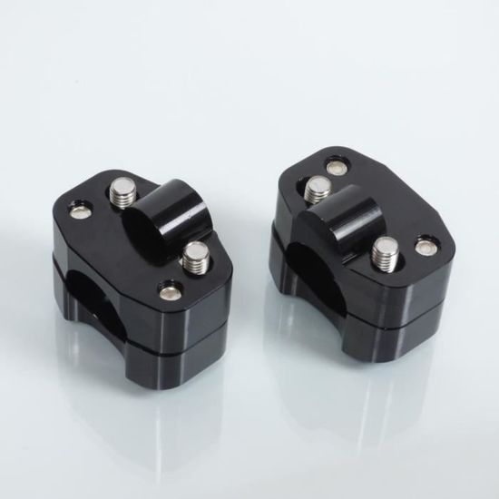 Pontet Guidon 22mm Kit Rehausseur Guidon Moto 22mm - 2 Pièces Chrome, Alliage Alu, 173mm Support Moteur