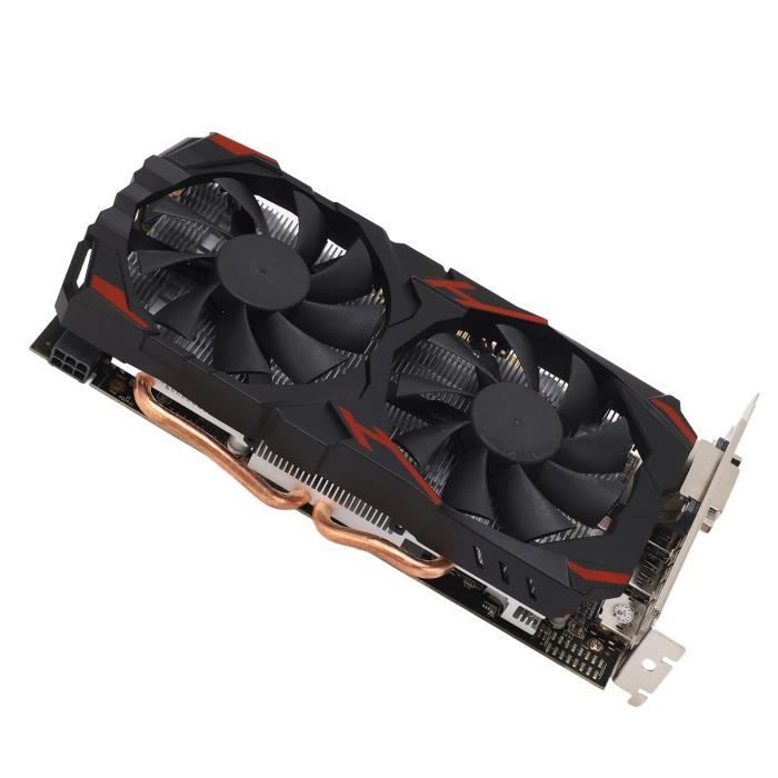 Carte Graphique RX580 8 Go, GDDR5, 256 Bits, PCI Express 3.0 X16, 1244/7000 MHz, Carte Vidéo de Jeu 4K avec Interface HDMI pour CAO/FAO 3D