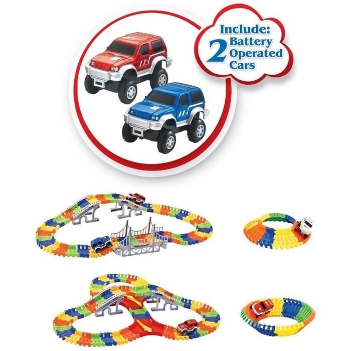 marque generique - 144pcs Circuit de Voiture Tracks Magiques Flexible Car  Magic Neon avec Voiture de Circuit Race Car pour Enfants de 3 Ans - Motos -  Rue du Commerce