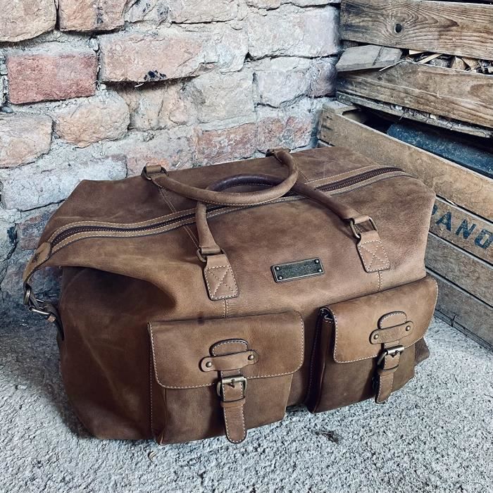 Sac Homme Cuir Sac De Voyage Enzo DRAKENSBERG En Cuir Véritable
