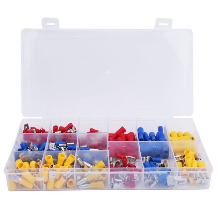 Lot De 10 Connecteurs De Bornes à Sertir - Bleus - Section 1.5 à 2.5mm2 (16-14 AWG) - Neufs