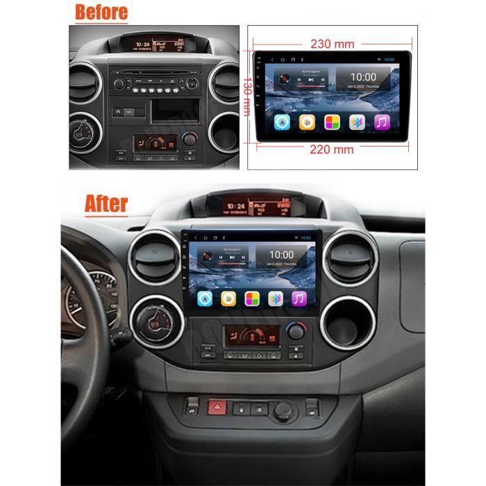 RoverOne® Autoradio Bluetooth GPS Voiture pour Citroen Berlingo C2 C3 & Peugeot  Partner Android Stéréo Navigation WiFi Écran - Cdiscount Auto