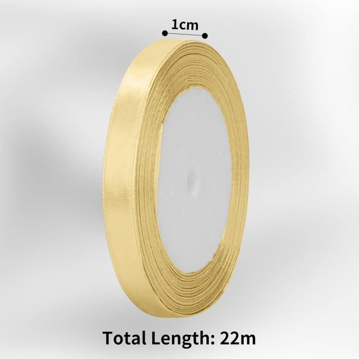 Rouleau de ruban double face en polyester satiné pour tissus, arts et artisanat, nœuds