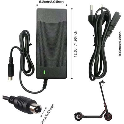 Chargeur Trotinette 54.6V 2A – 5 Connecteurs Interchangeables, Ventilateur, Indicateur LED, Compatible 48V, Prise UE