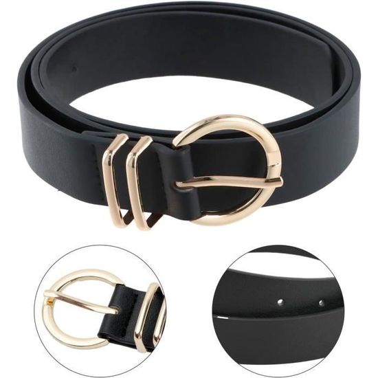 2 Ceinture Femme Ceinture avec Boucle Ronde 2.8cm Largeur Cuir Pu Ceinture Mode pour Jeans Pantalon Robe Dame Noir Marron Colored Cdiscount Pret a Porter