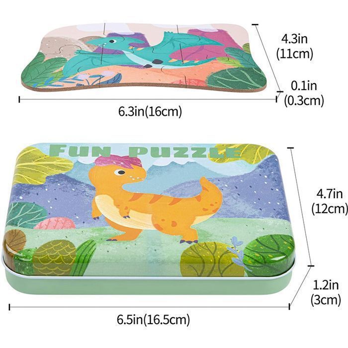 Puzzles En Bois Pour Enfants 3-8 Ans - 5 Thèmes De 30 Pièces (dinosaures, Espace, Animaux...) - Jeu éducatif Montessori - 6