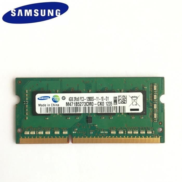 Memoire RAM Samsung 4G DDR3 1600Mhz pour ordinateur portable 4GB 1600MHZ X2pcs Cdiscount Informatique