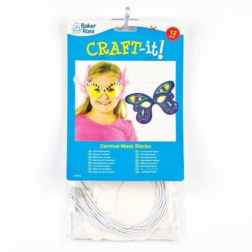Generisch Masques de Bal de Fin d'Études Fête Masques DIY Masques de Peinture Blanche Cosplay Forme pour Femmes et Hommes Visage Blanc Papier Moule à