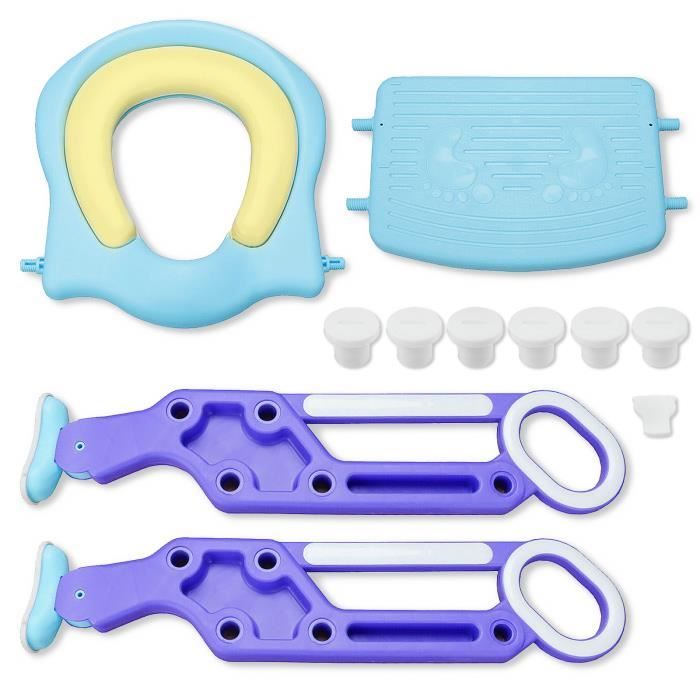 Rehausseur WC Enfant – Coussin PU Antidérapant – Protection Anti-éclaboussures – Poignées – Blanc