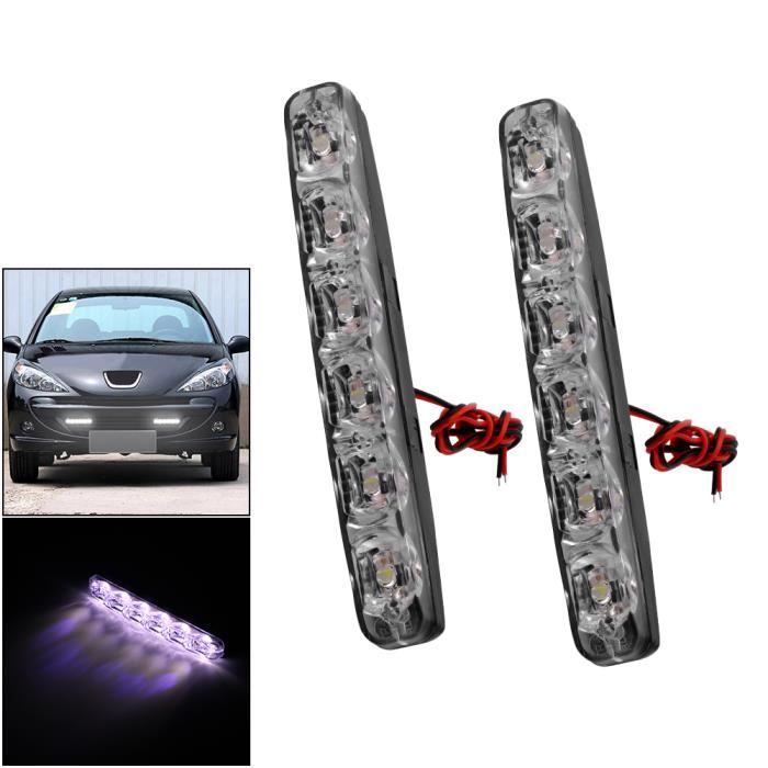 Dilwe Phare antibrouillard LED de voiture 2 pièces voiture LED  antibrouillard 55077474AC IP67 étanche 6000K pur blanc lumière - Cdiscount  Auto
