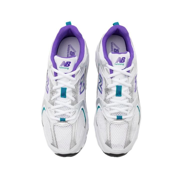Basket New Balance 530 R f. MR530 DRW Blanc Bleu Empeigne en mesh et synth tique La age en haut
