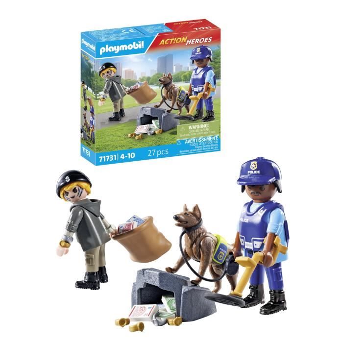 Playmobil 5369 – Policier Des Forces Spéciales Avec Chien – Figurine D’Action Pour Enfants