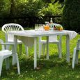 Table de jardin rectangulaire, table de salle à manger d'extérieur - Longueur 137 x Profondeur 85 x Hauteur 72 cm-3