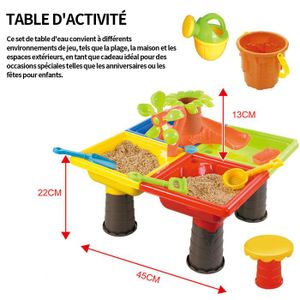 Table Sensorielle à Eau Pour Tout-petits – Pompe électrique, Roue Fleurie, Jeux De Pêche – ABS, étanche