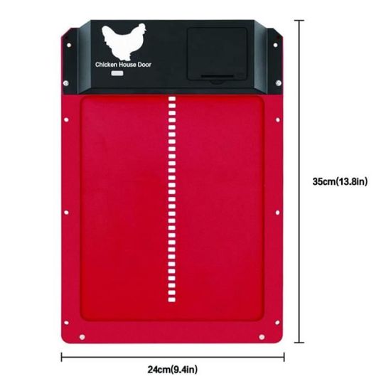 Porte de poulailler Hotime Poulailler entièrement étanche en Porte de poulailler à Induction Porte poulailler Automatique avec capteur de lumière 